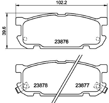 Sada brzdových destiček, kotoučová brzda HELLA PAGID 8DB 355 010-271