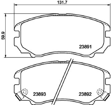 Sada brzdových destiček, kotoučová brzda HELLA PAGID 8DB 355 010-991