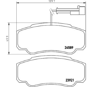 Sada brzdových destiček, kotoučová brzda HELLA PAGID 8DB 355 013-511