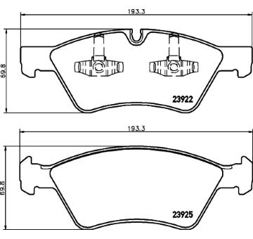 Sada brzdových destiček, kotoučová brzda HELLA PAGID 8DB 355 012-011