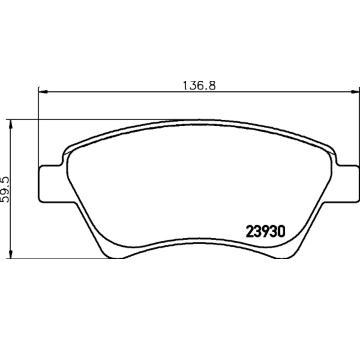 Sada brzdových destiček, kotoučová brzda HELLA PAGID 8DB 355 010-541