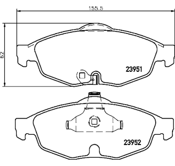 Sada brzdových destiček, kotoučová brzda HELLA PAGID 8DB 355 011-991