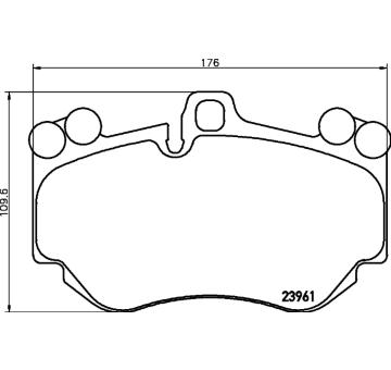 Sada brzdových destiček, kotoučová brzda HELLA PAGID 8DB 355 011-011