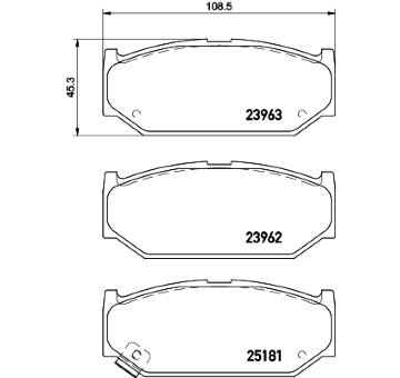 Sada brzdových destiček, kotoučová brzda HELLA PAGID 8DB 355 015-751