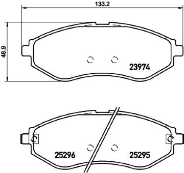 Sada brzdových destiček, kotoučová brzda HELLA PAGID 8DB 355 017-351