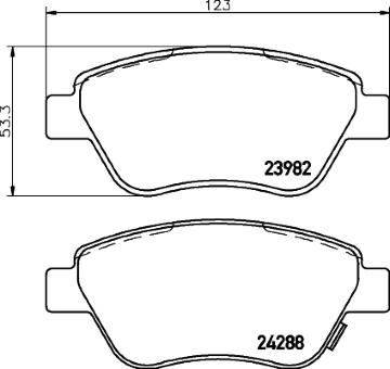 Sada brzdových destiček, kotoučová brzda HELLA PAGID 8DB 355 012-831