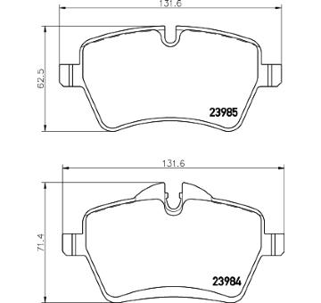 Sada brzdových destiček, kotoučová brzda HELLA PAGID 8DB 355 012-341