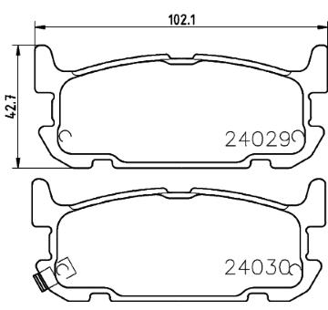 Sada brzdových destiček, kotoučová brzda HELLA PAGID 8DB 355 010-931