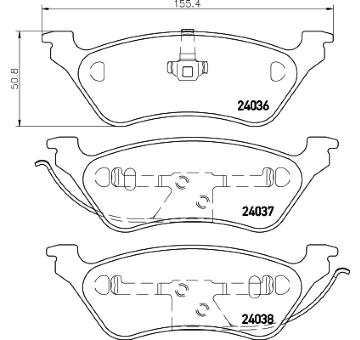 Sada brzdových destiček, kotoučová brzda HELLA PAGID 8DB 355 011-061