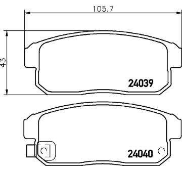 Sada brzdových destiček, kotoučová brzda HELLA PAGID 8DB 355 010-891