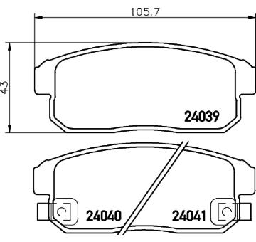 Sada brzdových destiček, kotoučová brzda HELLA PAGID 8DB 355 012-331