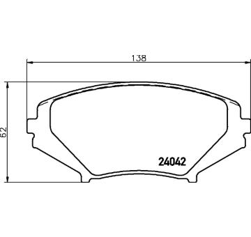 Sada brzdových destiček, kotoučová brzda HELLA PAGID 8DB 355 010-881