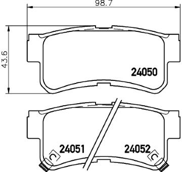 Sada brzdových destiček, kotoučová brzda HELLA PAGID 8DB 355 011-151