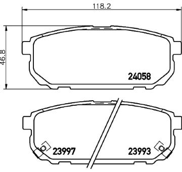 Sada brzdových destiček, kotoučová brzda HELLA PAGID 8DB 355 010-871