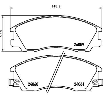 Sada brzdových destiček, kotoučová brzda HELLA PAGID 8DB 355 010-821