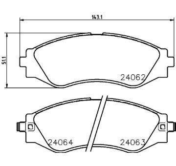 Sada brzdových destiček, kotoučová brzda HELLA PAGID 8DB 355 010-951