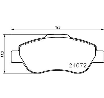 Sada brzdových destiček, kotoučová brzda HELLA PAGID 8DB 355 011-241