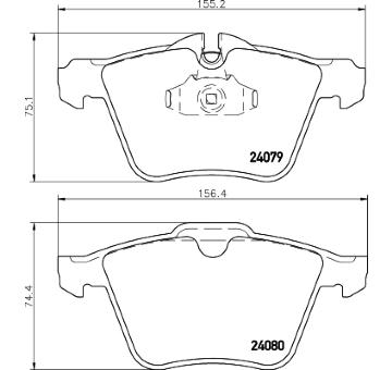Sada brzdových destiček, kotoučová brzda HELLA PAGID 8DB 355 016-291
