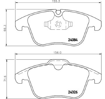 Sada brzdových destiček, kotoučová brzda HELLA PAGID 8DB 355 013-621