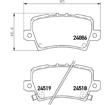 Sada brzdových destiček, kotoučová brzda HELLA PAGID 8DB 355 006-751