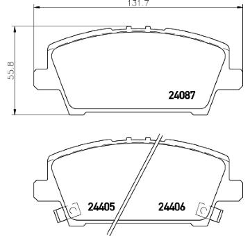 Sada brzdových destiček, kotoučová brzda HELLA PAGID 8DB 355 006-911
