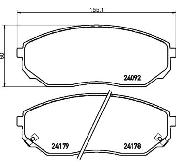 Sada brzdových destiček, kotoučová brzda HELLA PAGID 8DB 355 011-931