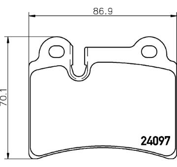 Sada brzdových destiček, kotoučová brzda HELLA PAGID 8DB 355 011-861