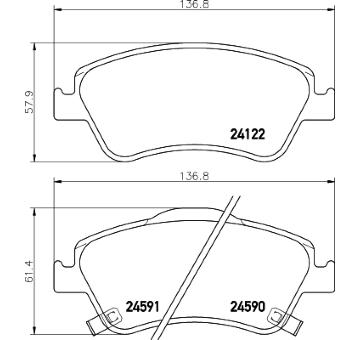 Sada brzdových destiček, kotoučová brzda HELLA PAGID 8DB 355 013-561
