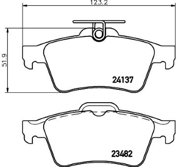 Sada brzdových destiček, kotoučová brzda HELLA PAGID 8DB 355 011-731