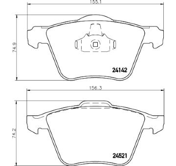 Sada brzdových destiček, kotoučová brzda HELLA PAGID 8DB 355 013-001