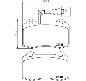 Sada brzdových destiček, kotoučová brzda HELLA PAGID 8DB 355 011-741