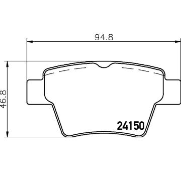 Sada brzdových destiček, kotoučová brzda HELLA PAGID 8DB 355 011-821