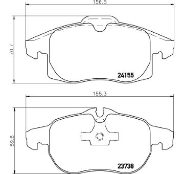 Sada brzdových destiček, kotoučová brzda HELLA PAGID 8DB 355 012-681