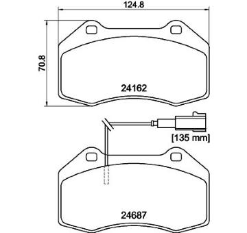 Sada brzdových destiček, kotoučová brzda HELLA PAGID 8DB 355 014-061