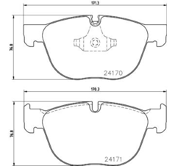 Sada brzdových destiček, kotoučová brzda HELLA PAGID 8DB 355 012-541