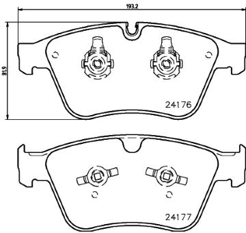Sada brzdových destiček, kotoučová brzda HELLA PAGID 8DB 355 020-031