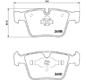 Sada brzdových destiček, kotoučová brzda HELLA PAGID 8DB 355 013-641