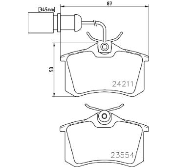 Sada brzdových destiček, kotoučová brzda HELLA PAGID 8DB 355 013-131