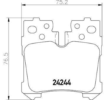 Sada brzdových destiček, kotoučová brzda HELLA PAGID 8DB 355 006-651