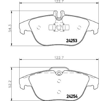 Sada brzdových destiček, kotoučová brzda HELLA PAGID 8DB 355 012-741