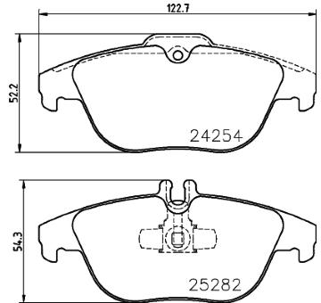 Sada brzdových destiček, kotoučová brzda HELLA PAGID 8DB 355 016-281