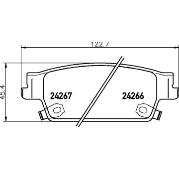 Sada brzdových destiček, kotoučová brzda HELLA PAGID 8DB 355 012-231