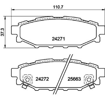 Sada brzdových destiček, kotoučová brzda HELLA PAGID 8DB 355 012-261