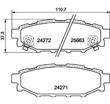 Sada brzdových destiček, kotoučová brzda HELLA PAGID 8DB 355 040-391