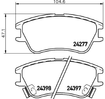 Sada brzdových destiček, kotoučová brzda HELLA PAGID 8DB 355 006-671