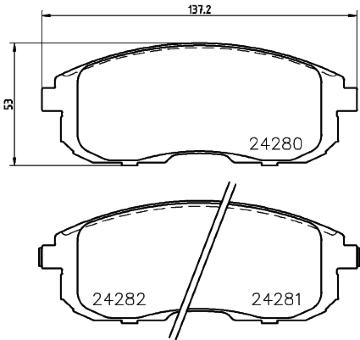 Sada brzdových destiček, kotoučová brzda HELLA PAGID 8DB 355 012-901