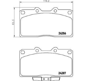 Sada brzdových destiček, kotoučová brzda HELLA PAGID 8DB 355 006-641