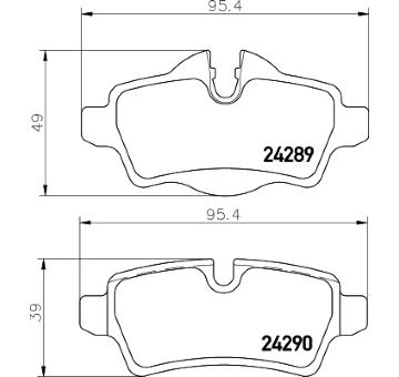 Sada brzdových destiček, kotoučová brzda HELLA PAGID 8DB 355 013-661