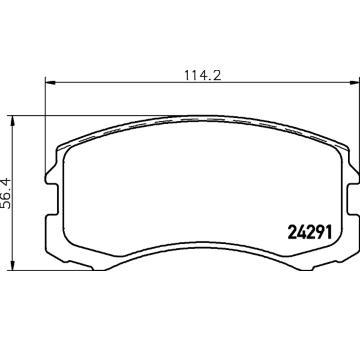 Sada brzdových destiček, kotoučová brzda HELLA PAGID 8DB 355 013-071