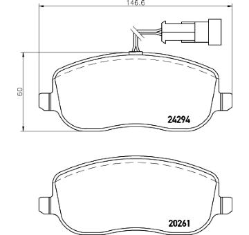 Sada brzdových destiček, kotoučová brzda HELLA PAGID 8DB 355 006-761